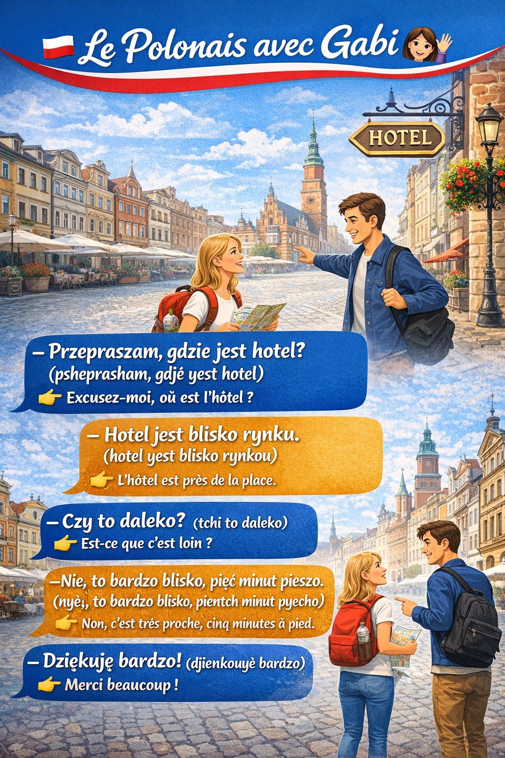 Le Polonais avec Gabi - À l'hôtel